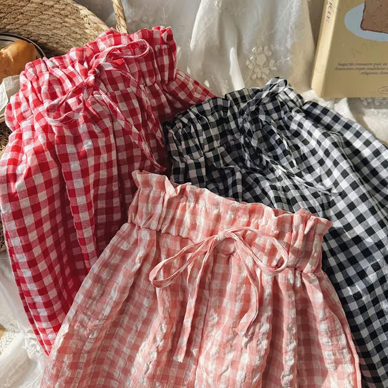 Toddler Girl Loose Plaid Soft Pants - image 7