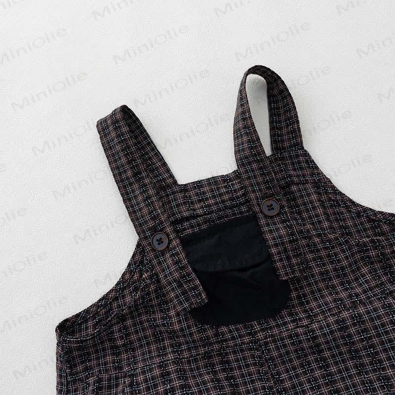 Toddler Black Plaid Overall  - image 4