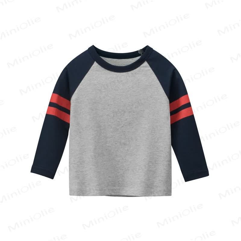 Kid Boy Contrast Color Raglan T-Shirt - Grey - 10Y - image 4