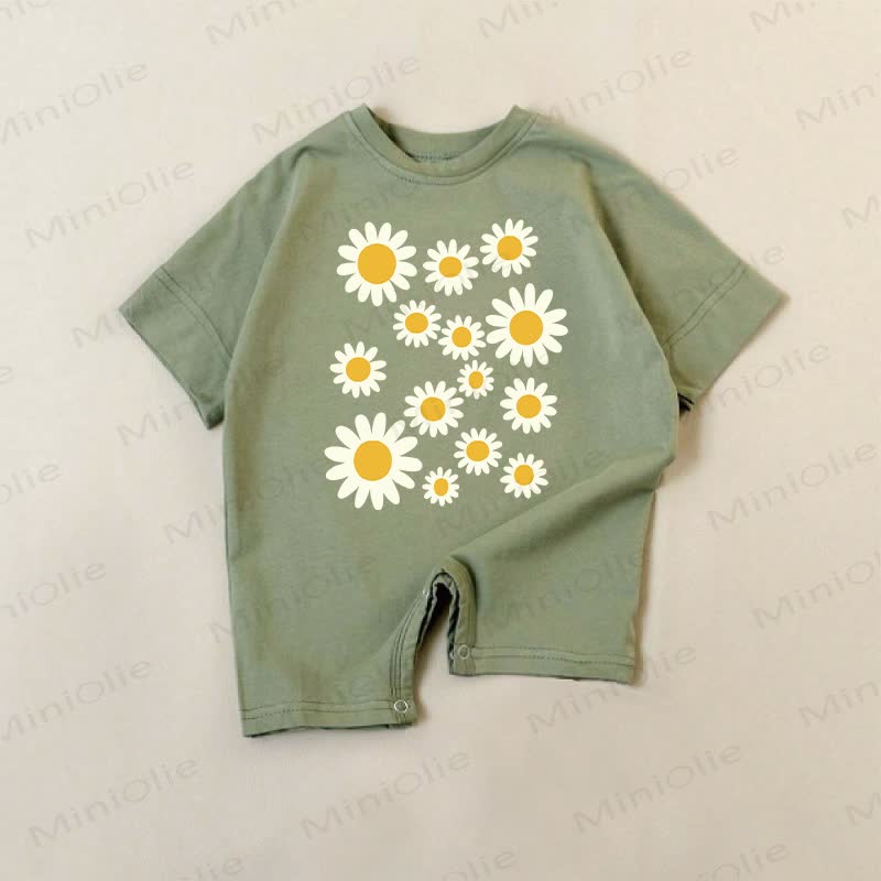 Baby Cute Daisy Green Romper - Green - 18-24M - image 1
