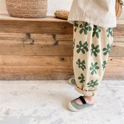 Toddler Retro Flower Loose Pants - image 12