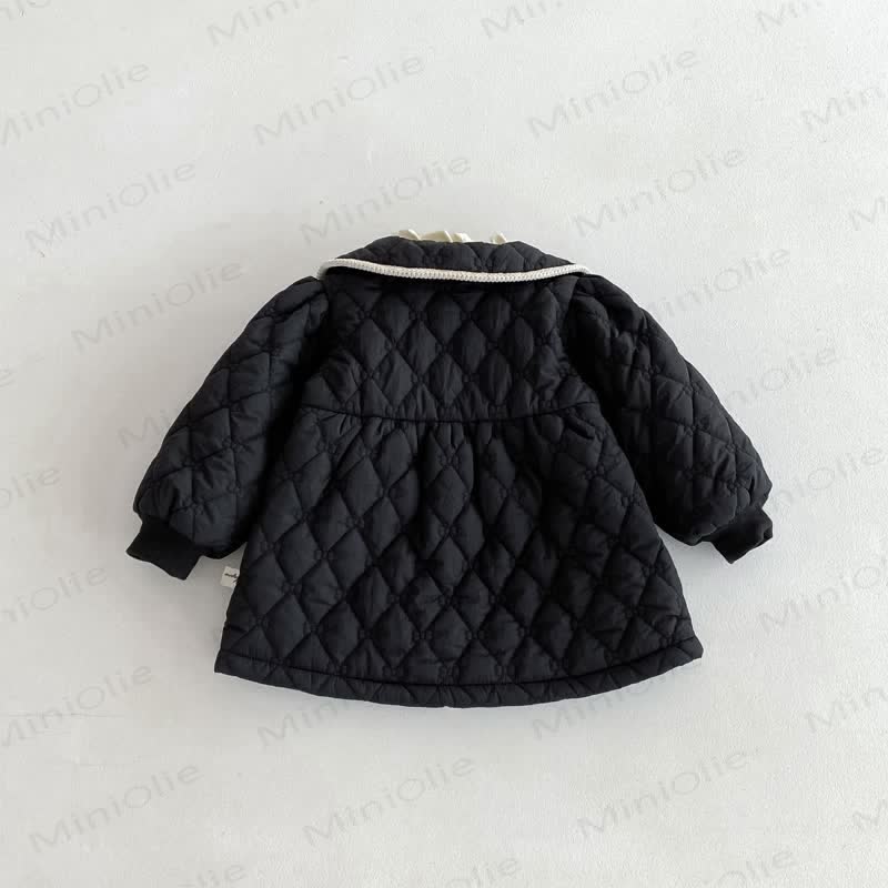  Baby Girl Solid Color Sweet Lapel Outerwear - image 14