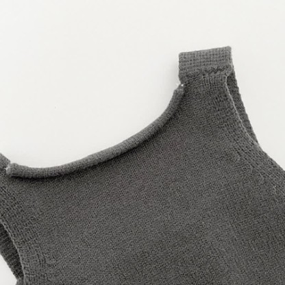 Baby Solid Color Knitted Overalls - image 12