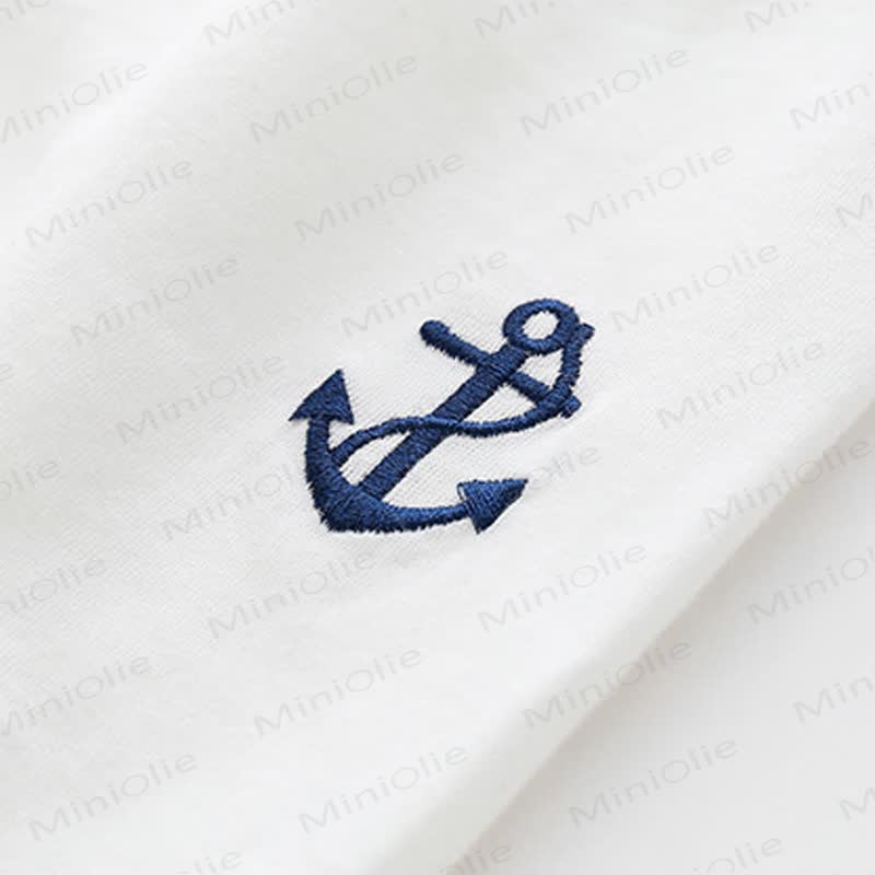 Toddler Baby Classic Nautical Sailor Collar Top and Shorts 2-piece Set - image 14