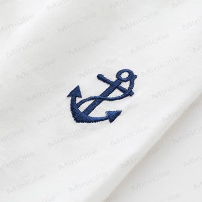Toddler Baby Classic Nautical Sailor Collar Top and Shorts 2-piece Set - image 14