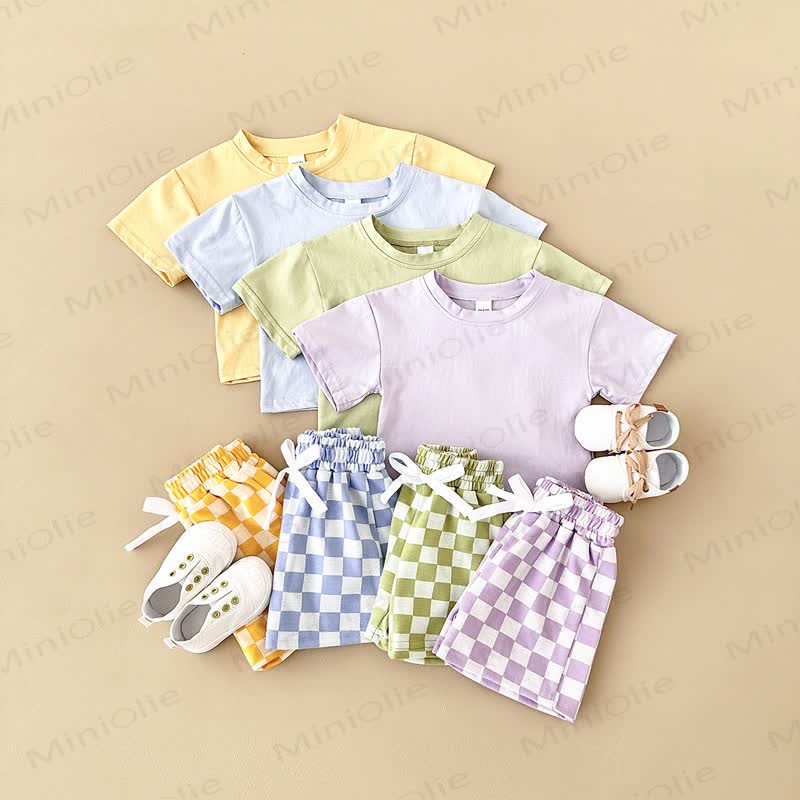 Baby 2-Piece Soft Checkerboard Sweatsuit Set - image 2