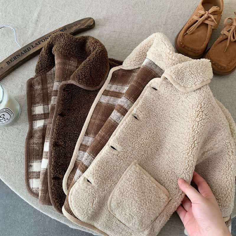  Baby Solid Color Lapel Outerwear - image 6