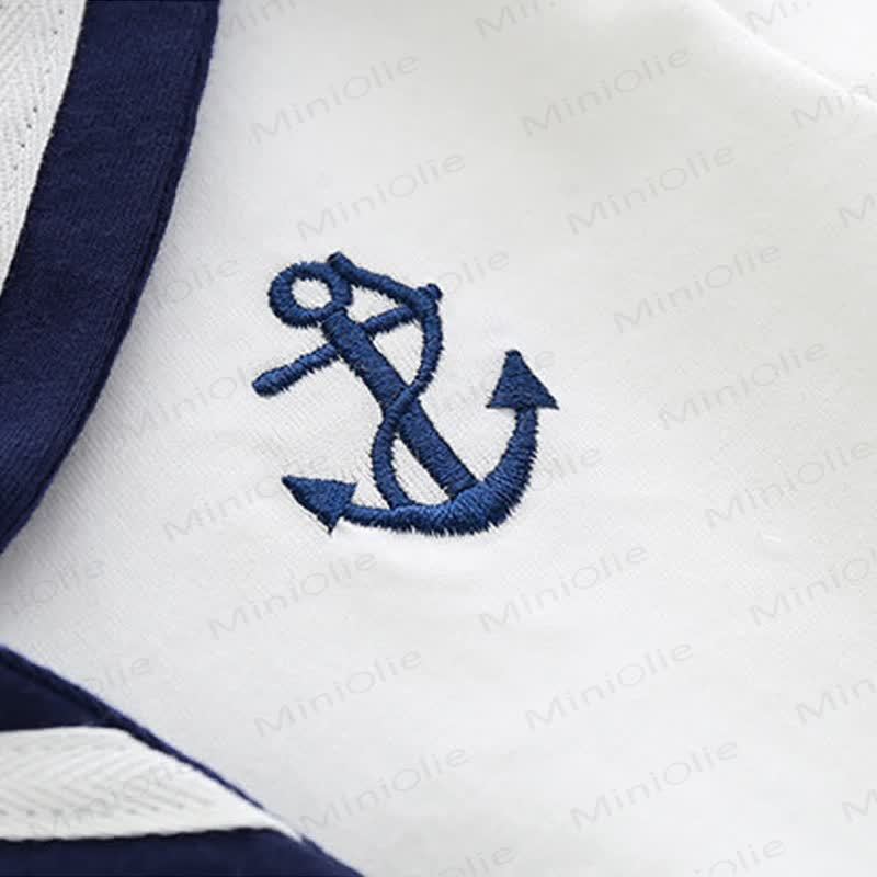 Toddler Baby Classic Nautical Sailor Collar Top and Shorts 2-piece Set - image 7