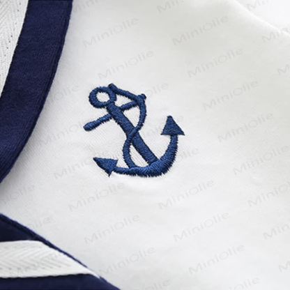 Toddler Baby Classic Nautical Sailor Collar Top and Shorts 2-piece Set - image 7