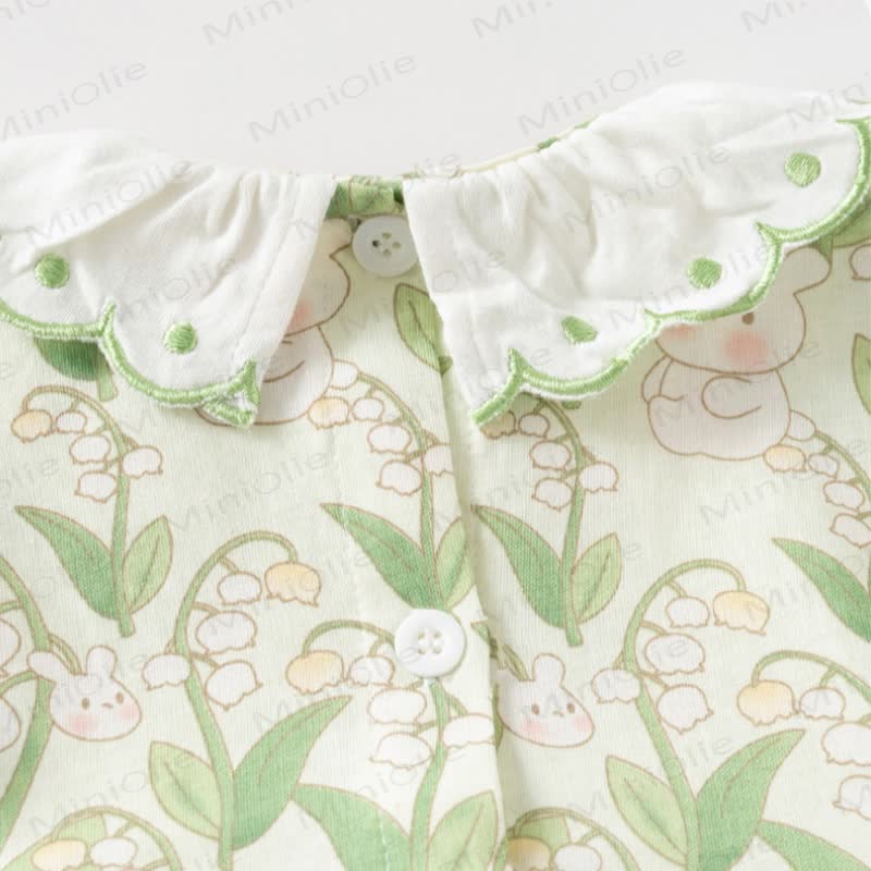 Toddler Baby Girl Bunny and Flower Print Summer Dress - image 7