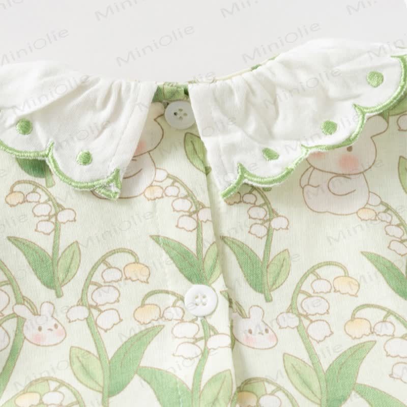 Toddler Baby Girl Bunny and Flower Print Summer Dress - image 7