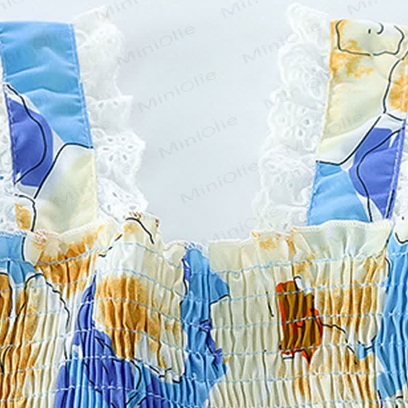 Toddler Girls Lace Floral Sleeveless Dress - image 7