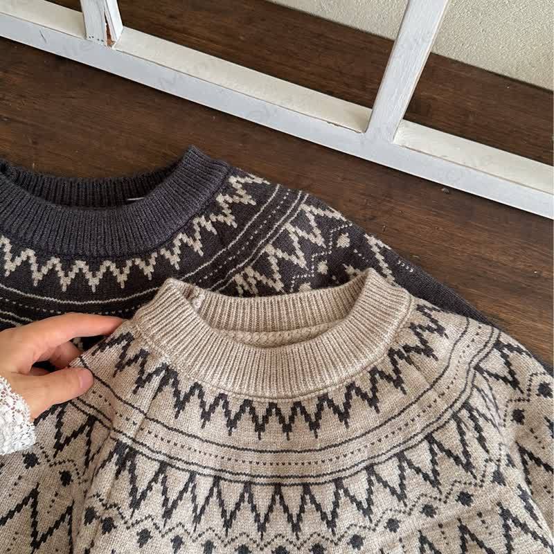 Toddler Crew Neck Knit Sweater - image 7