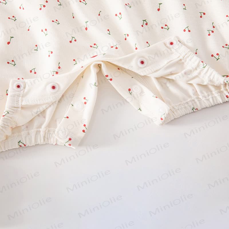 Baby White/Brown Print Straps Romper - image 9