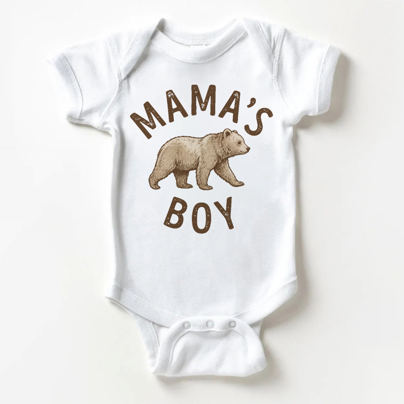 MAMA'S BOY Baby Bear White Bodysuit - White - 18-24M - image 1