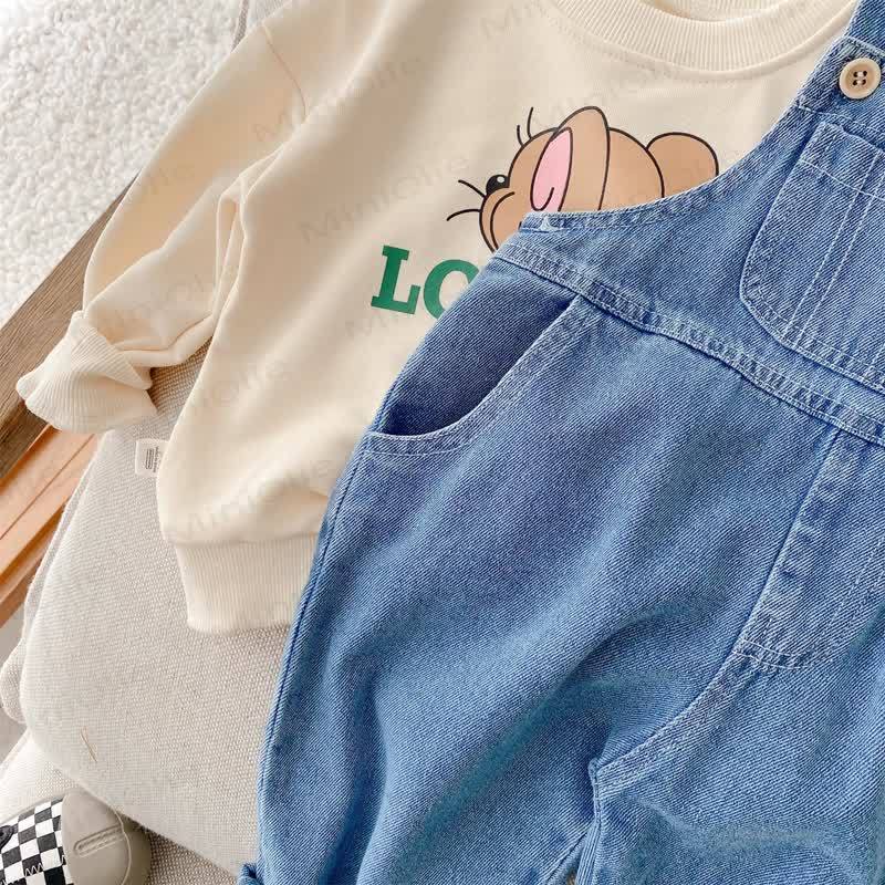 Toddler Patch Pocket Blue Denim Overalls - image 7