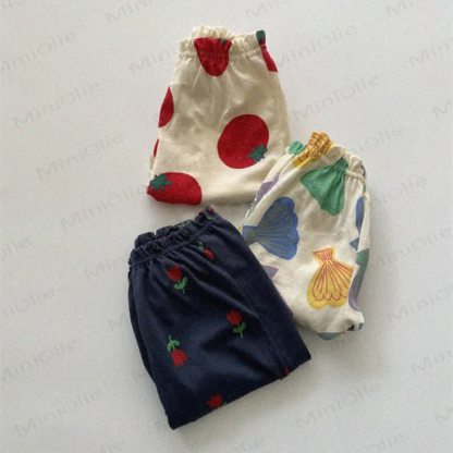 Toddler Tomato Dots Flower Plaid Pants - image 6