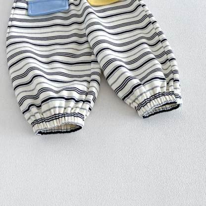 SMILE Colorblock Stripe Baby Romper/Set - image 16