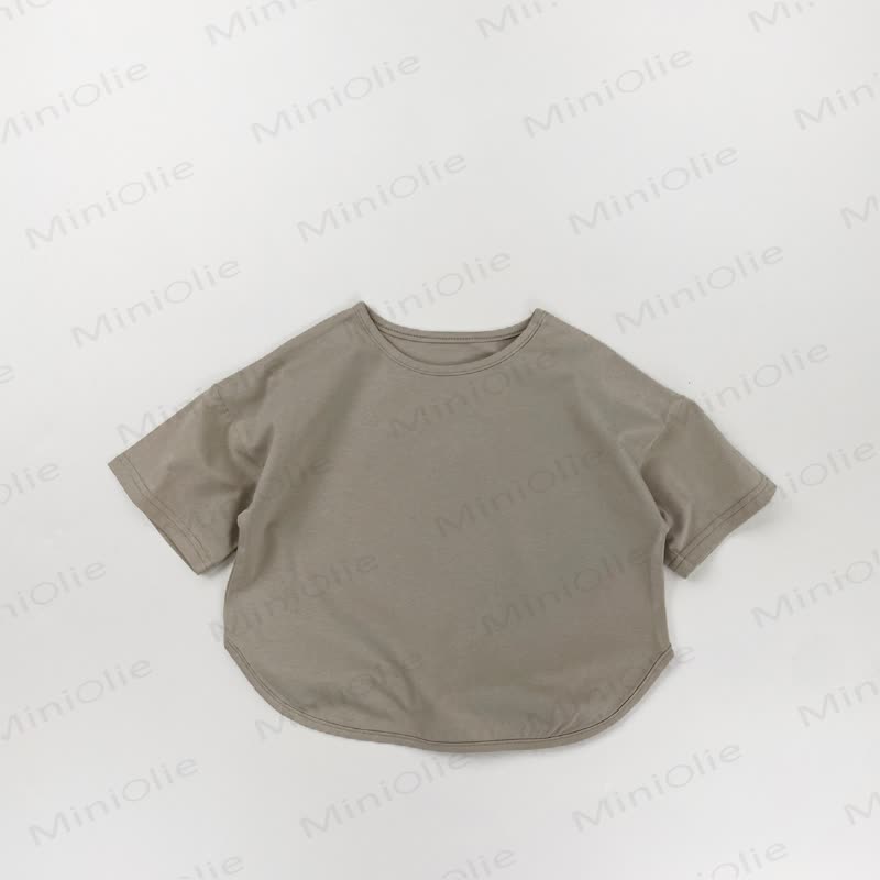 Toddler Girl Solid Color Casual T-Shirt - Beige - 6-7.5T - image 6