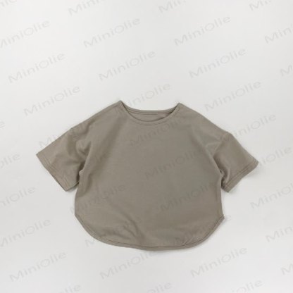 Toddler Girl Solid Color Casual T-Shirt - Beige - 6-7.5T - image 6