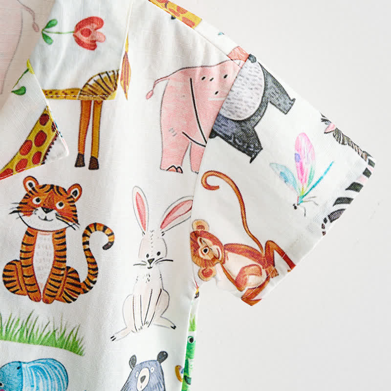 Toddler Boys Animals Print Shirt and Shorts 2-piece Set - image 8