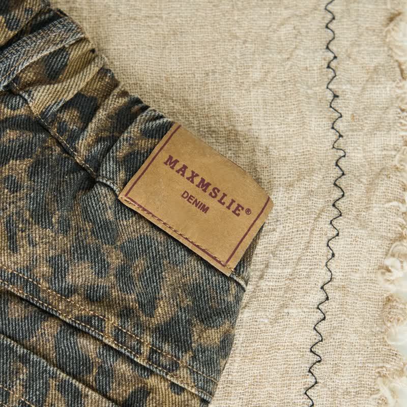 Kid Boy Leopard Print Jeans Pants - image 8