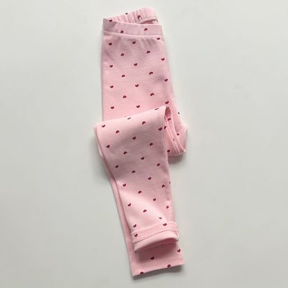 Toddler Kid Girl Leggings - Pink Love - 14Y - image 3