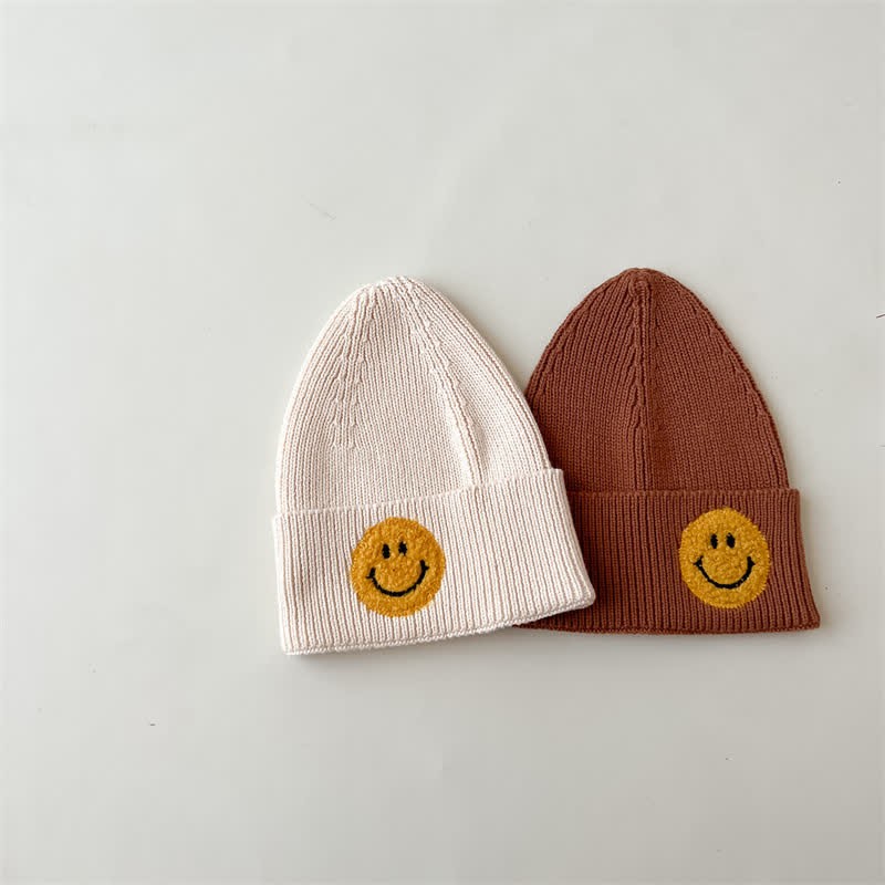 Baby Embroidered Smile Face Beanie - image 6
