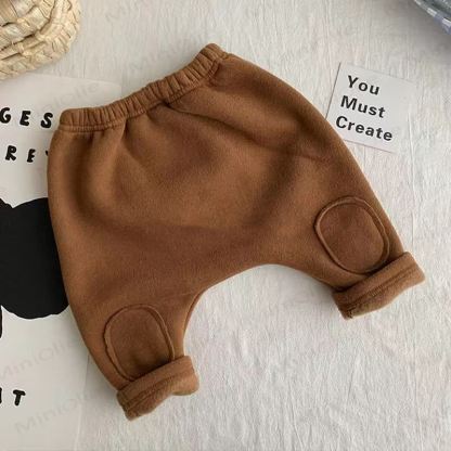 Baby Solid Color Fleece Jogger Pants - Brown - 2-3T - image 6