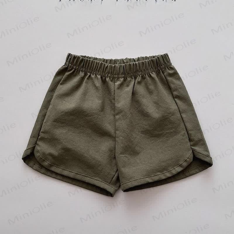 Baby Toddler Bow Plaid Linen Shorts - Army Green - 5-7T - image 8