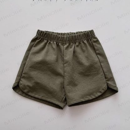 Baby Toddler Bow Plaid Linen Shorts - Army Green - 5-7T - image 8
