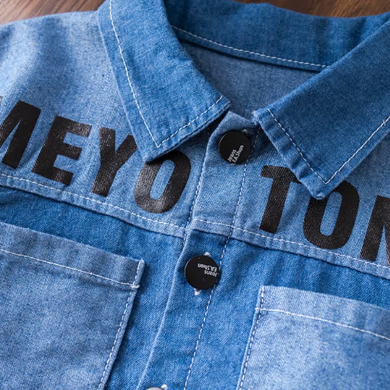 Toddler Boys Denim Shirt and Shorts 2-Piece Set - image 4