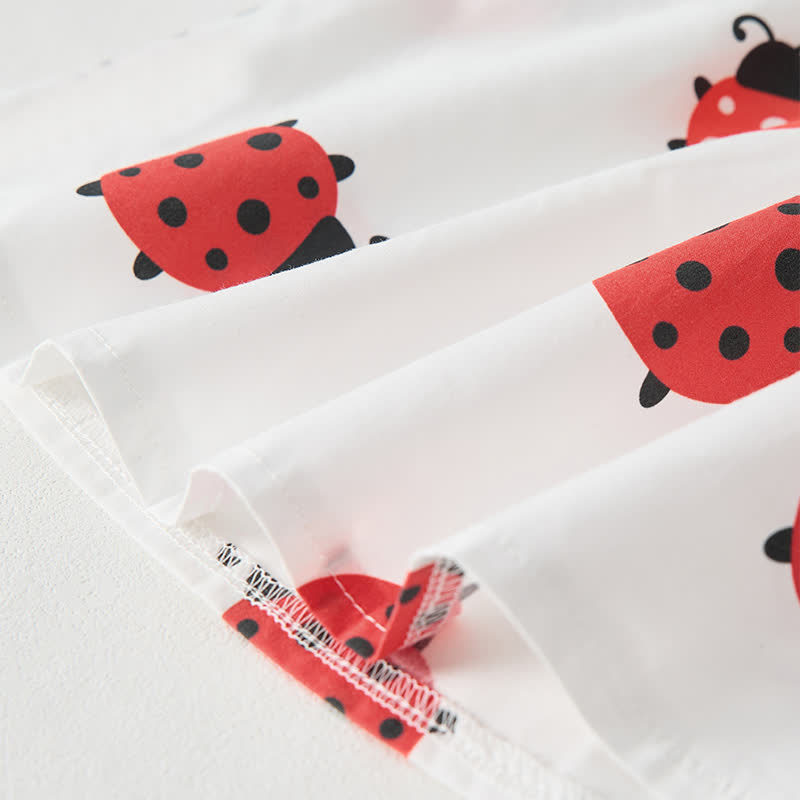 Baby Toddler Ladybug White Top and Shorts 2-piece Set - image 5
