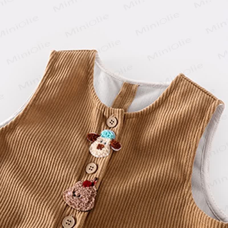 Baby Animal Patch Corduroy Overalls - image 6