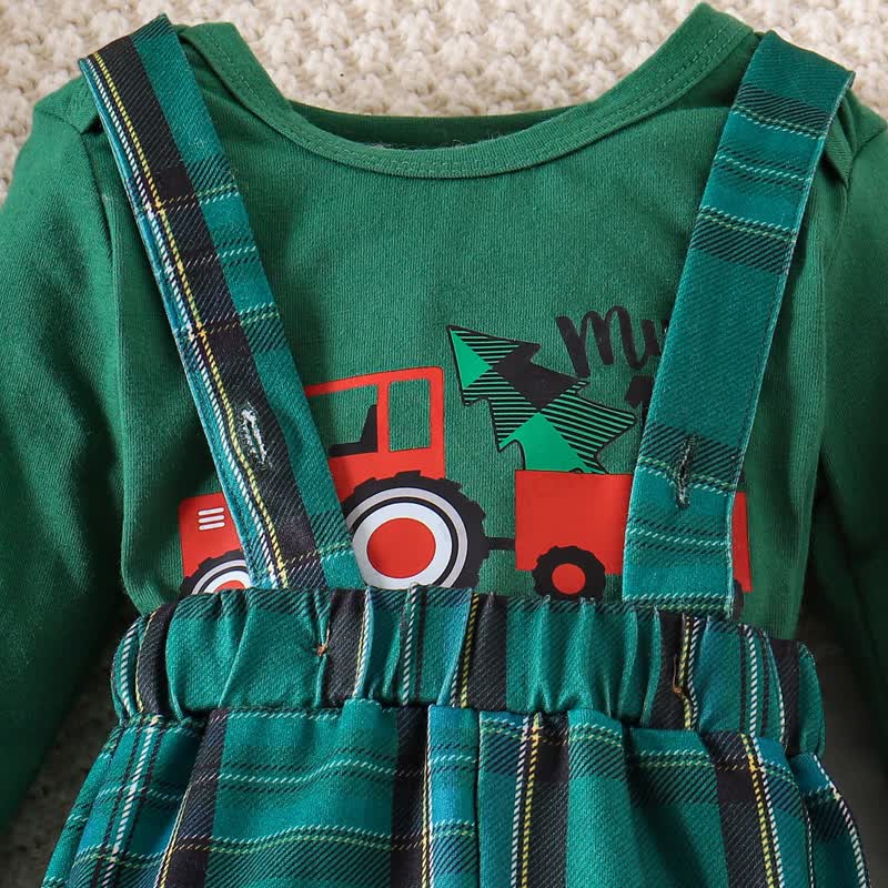 MY 1ST CHRISTMAS Baby Plaid 2-Piece Set with Hat - image 18