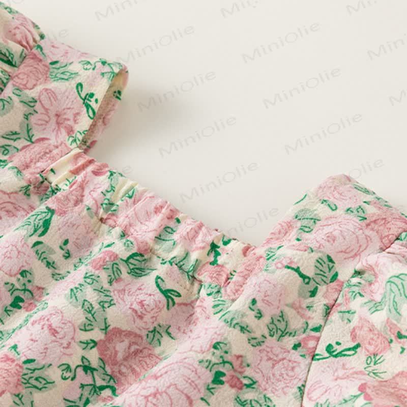 Toddler Puff Sleeve Top and  Wide-Leg Pants Set - image 5