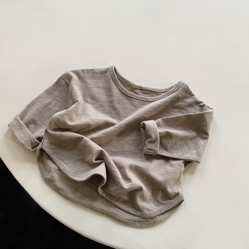Toddler Boy Solid Color Loose T-Shirt - Grey - 7-9T - image 3