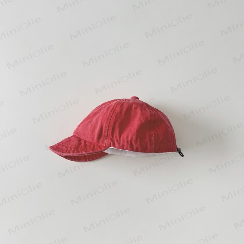 Baby Toddler Chic Washed Peaked Cap - Red - 6M-3T - image 15