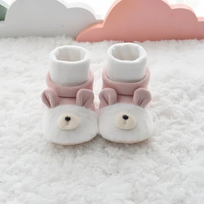 Baby Bear Fleece Booties - Pink - 6-12M - image 4