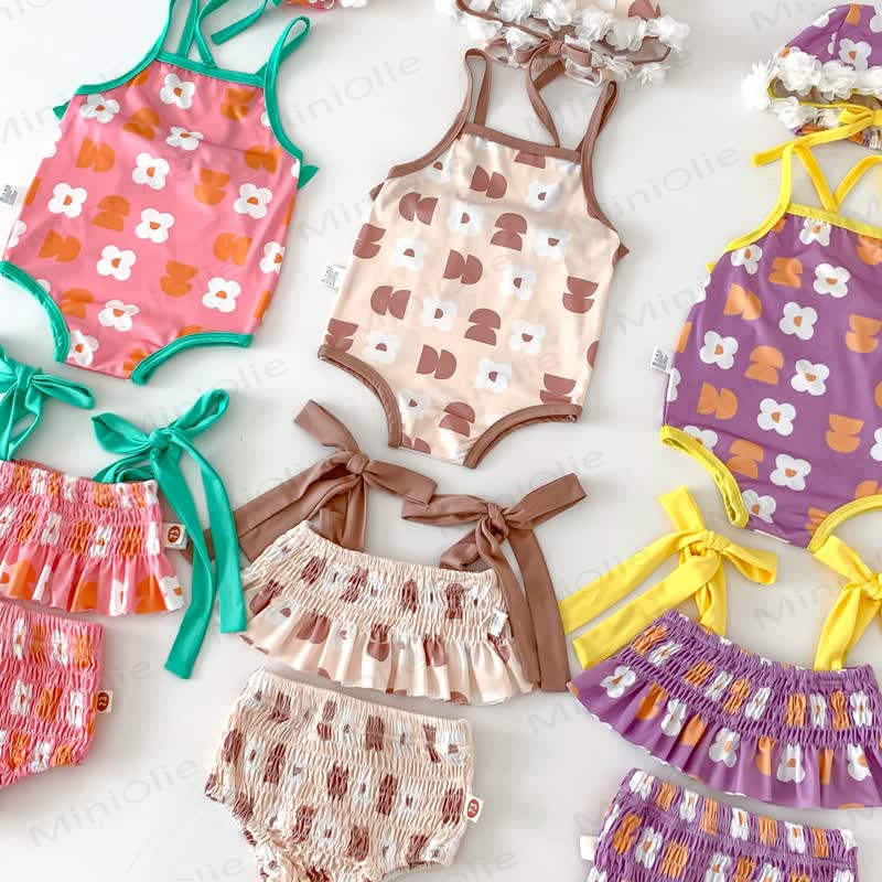 Baby Girl One-piece/2-piece Swimsuit with Hat - image 16