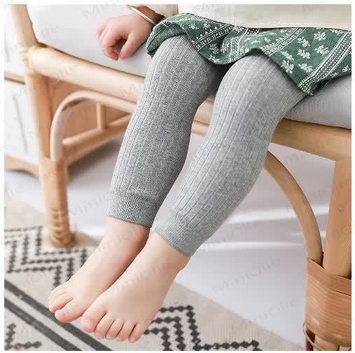  Toddler Girl Simple Solid Color Leggings - Grey - 4-6T - image 7