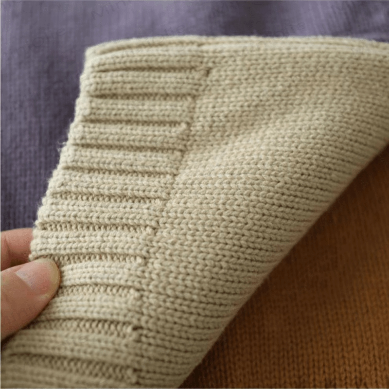 Kid Solid Color Crew Neck Knitted Sweater - image 4