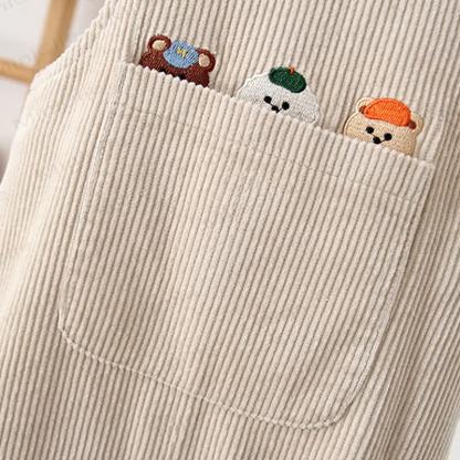Baby Toddler Animal Corduroy Fleece Lined Overalls - image 10