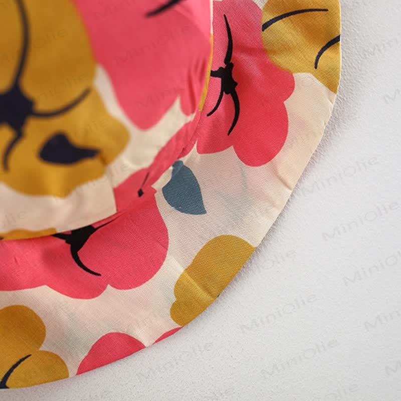 Baby Bowknot Florals Dress with Hat - image 13