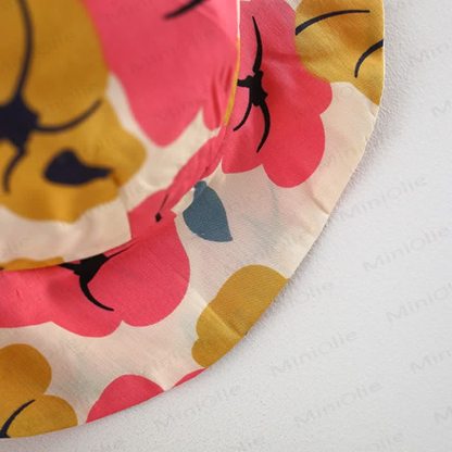 Baby Bowknot Florals Dress with Hat - image 13