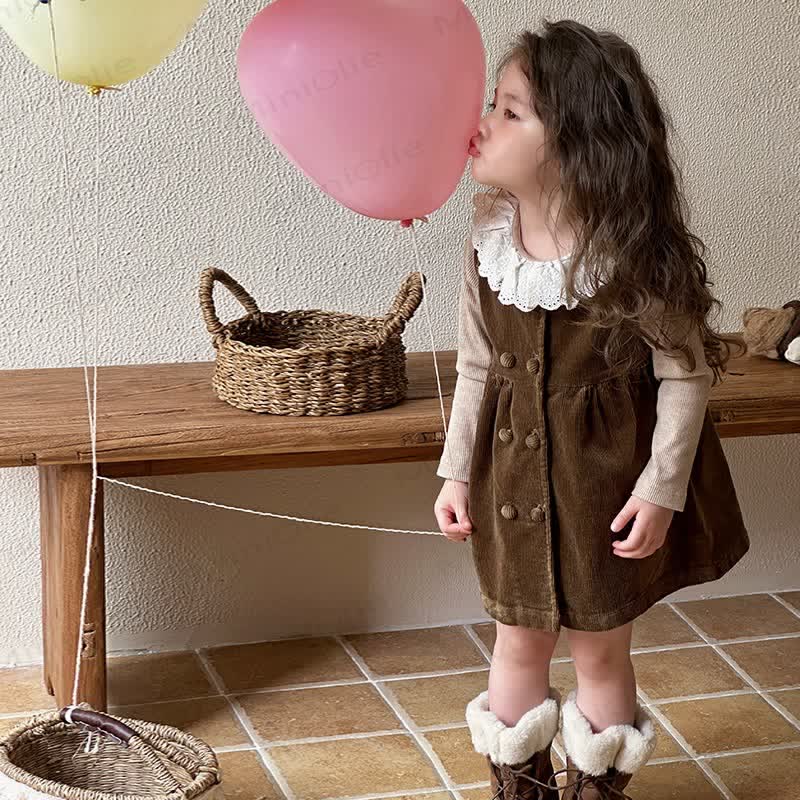 Baby Toddler Girl Cord Sleeveless Sweet Dress - image 4