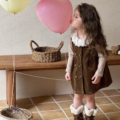 Baby Toddler Girl Cord Sleeveless Sweet Dress - image 4