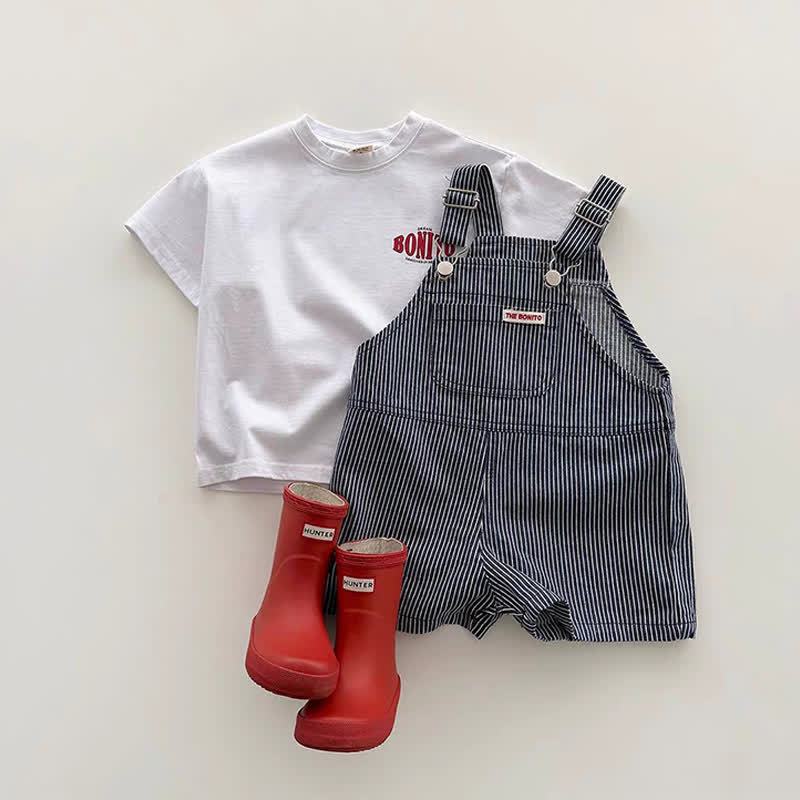 Baby Toddler Striped Overalls - Black - 4-5T - image 4