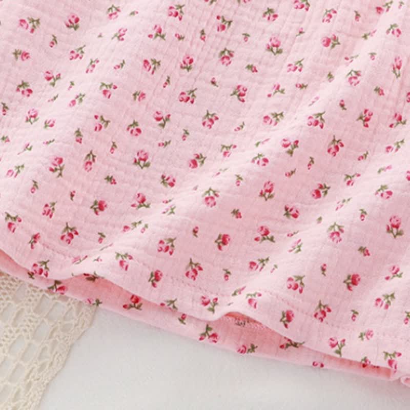 Toddler Girl Floral Print Tee and Shorts Pajamas 2-piece Set - image 11