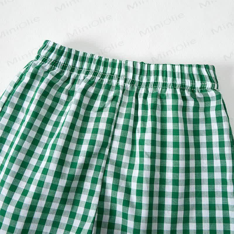 MEX 2026 WORL CUP Baby Tee and Green Plaid Shorts 2-Piece Set - image 5